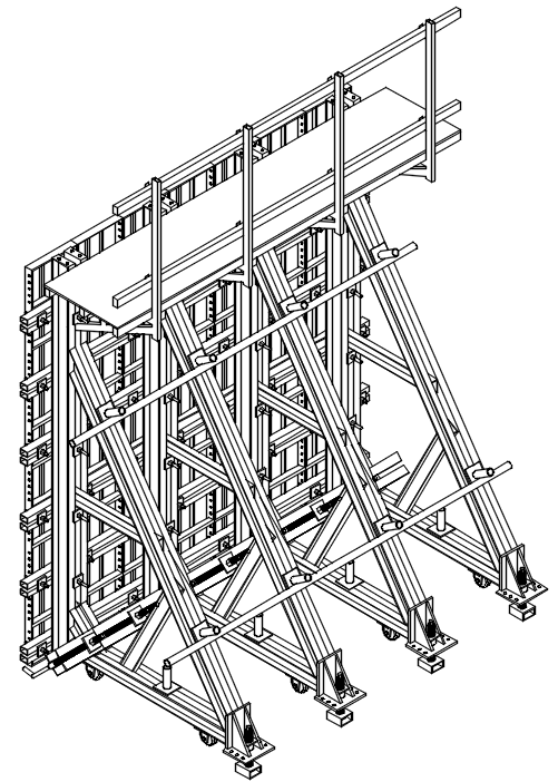 إطار جداري أحادي الجانب من نوع الجمالون المثلث
